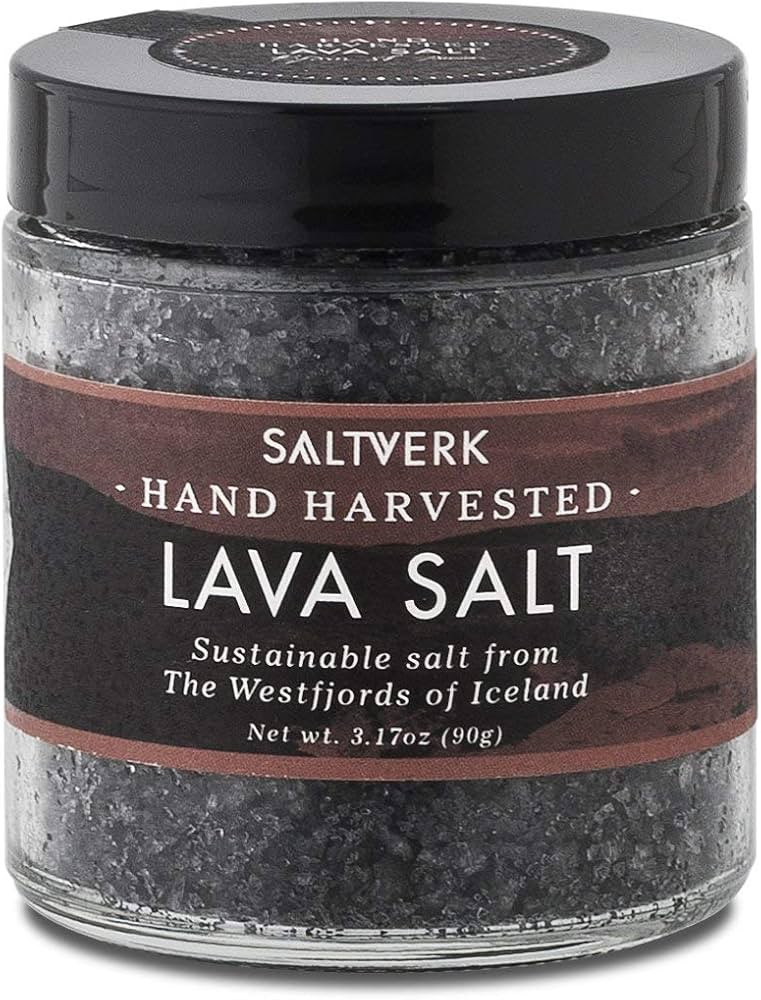 Saltverk Lava Sea Salt - 3.17 Ounces Jar - Hand Harvested Gourmet - Sustainably Made | Amazon (US)