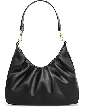 LIVACASA Shoulder Bags for Women, Cute Soft Small Clutch Purses,PU Leather Hobo Crossbody Tote Du... | Amazon (US)