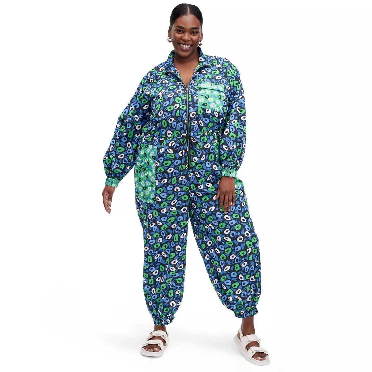 Women's Nylon Jazz Dot Green Sports Jumpsuit - DVF for Target | Target