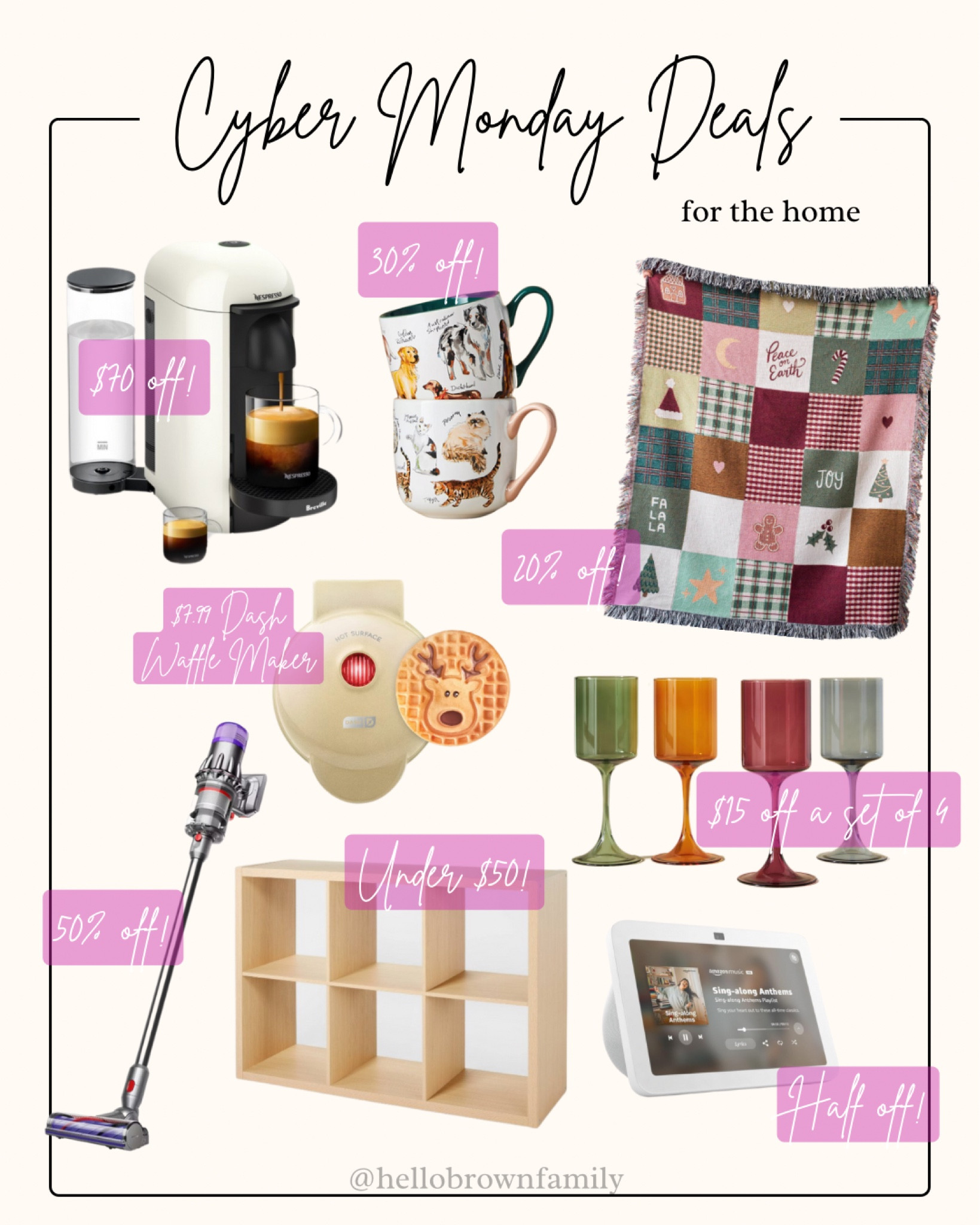 Cute home finds all on sale! I have the Dyson vacuum and nespresso and love both of them! The wine glasses are definitely on my list! 😍

#LTKHoliday #LTKGiftGuide #LTKCyberWeek