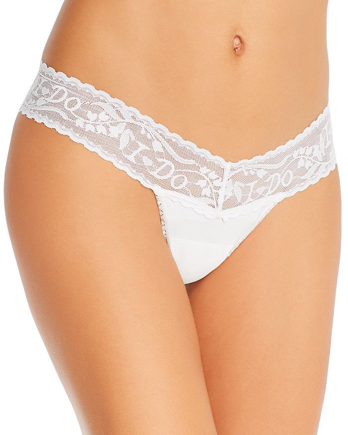 I Do Embroidered Low Rise Thong | Bloomingdale's (US)