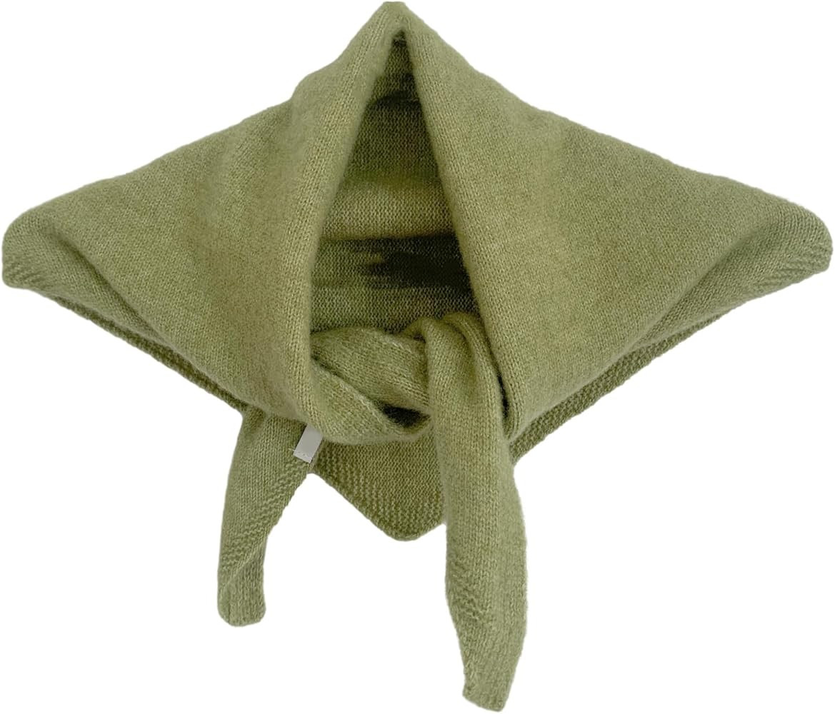 Wendyfull Triangle Scarf for Women Knitted Wool Headscarf Cashmere Feel Y2K Downtown Girl Aesthet... | Amazon (US)