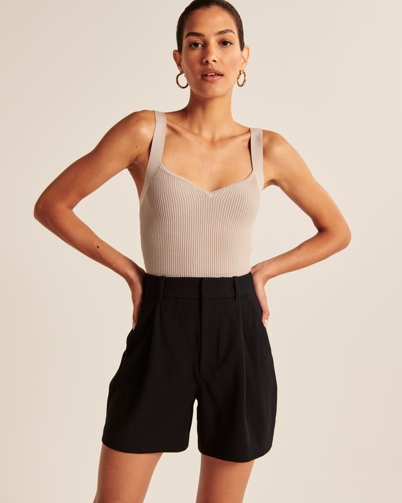 Women's Ultra High Rise Tailored Shorts | Women's New Arrivals | Abercrombie.com | Abercrombie & Fitch (US)