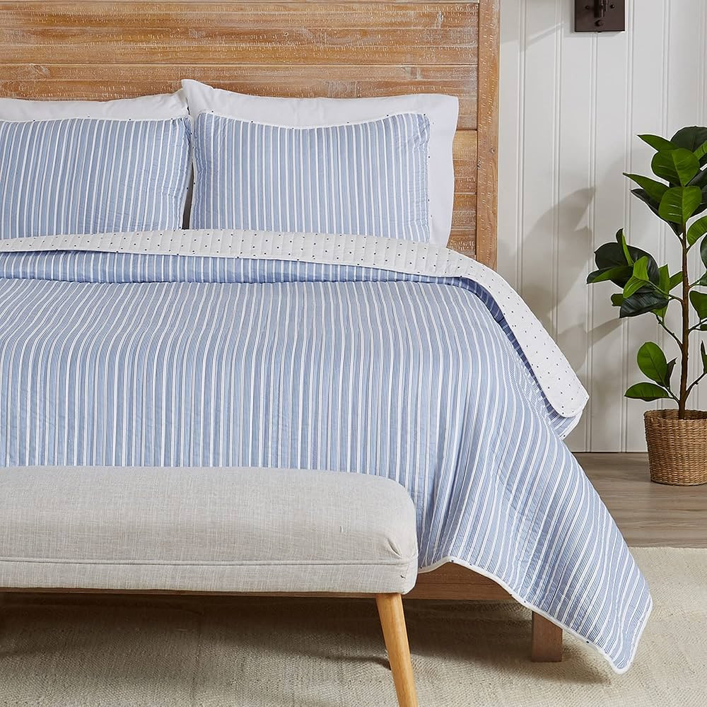 Great Bay Home 3-Piece, Shell: 100% Microfiber, Filling: 70% Cotton / 30% Polyester Reversible Li... | Amazon (US)