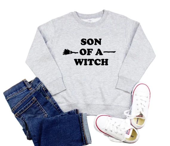 Son of a Witch Sweater Funny Halloween Sweatshirt for Kids - Etsy | Etsy (US)