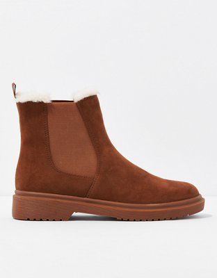 AE Sherpa-Lined Chelsea Boot | American Eagle Outfitters (US & CA)