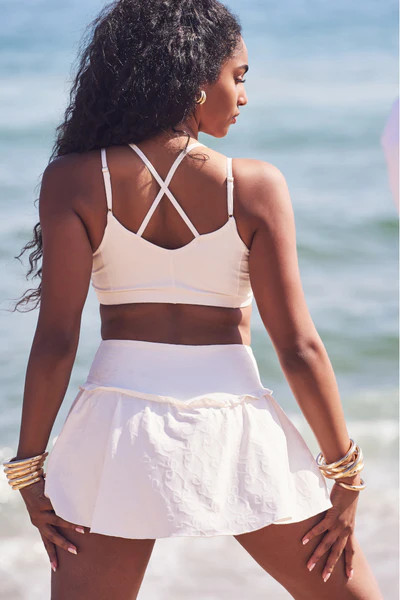 Aiden Bow Print Sports Bra | LoveShackFancy