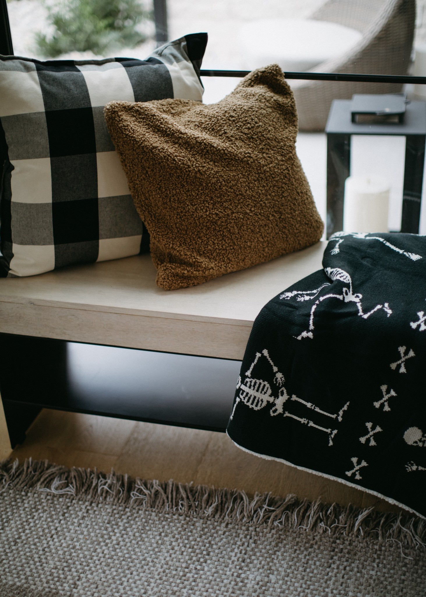 Fall entryway details. This skeleton throw blanket is so cozy!

#LTKautumn #LTKSeasonal #LTKHome