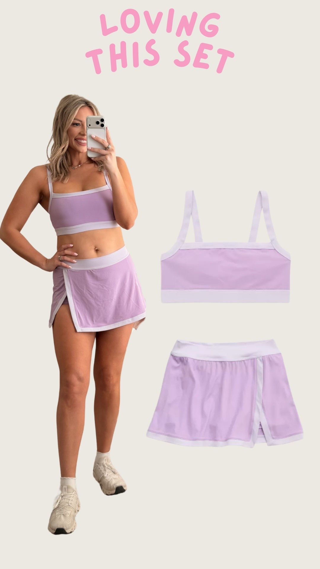 I am loving this set for my spring workouts! It is so flattering and the color is 😍