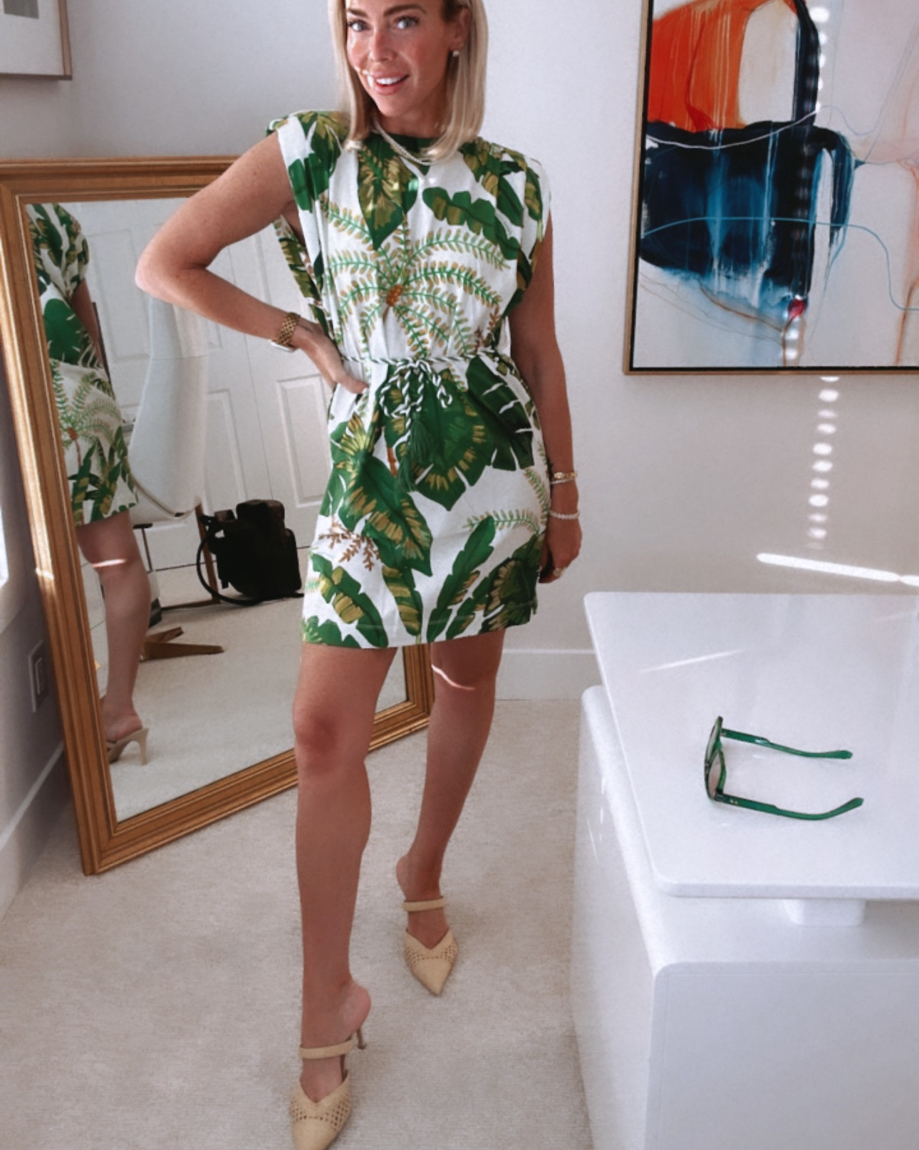 Wearing size XS - runs TTS/a little big you can size down in these! Heels: size 9 run TTS & this is my favorite heel for summer 2024! 

This dress checks ALLLLLLL the boxes ✔️ 

*Shoulder pads to make the waistline look tiny ✔️

*Incredible, vibrant colors ✔️

*Comes in lots of color options (linked all)✔️

*Perfect length/appropriate & not too short ✔️

*Goes well paired with stacks & layers of good jewelry (linked below: code CORRINNE for 10% off) ✔️

*Pairs well with a simple sandal like the Dolce Vita Raffia sandal linked ✔️

*Pairs well with a simple, classic heel like the Dolce Vita heels I have on & linked ✔️

*Is affordable & effortlessly chic ✔️

This 👏 dress 👏 truly 👏 checks 👏 all 👏 the 👏 boxes!!!! 🙌

Happy dress shopping for EVERY occasion! 💚🤍💛🩷🩵💜🧡🩶💙

Xoxo,
CeCe 🙏✔️👏🙌

#DOLCEVITAPARTNER #DOLCEVITASHOES 
#MELINDAMARIAAMBASSADOR 

#LTKWork #GoodVibes #GetItBeforeItsGone #LTKMidSize  #Accessories #LTKWorkWear   #LTKSummer #LTKSummerTrends #CorMyerStyle #LTKMidSize  #LTKAthleisure #LTKAthletic 
#GoodVibes #GetItBeforeItsGone #LTKMidSize  #Accessories #LTKWorkWear #LTKSummer #LTKSummerTrends #CorMyerStyle #LTKMidSize  #LTKAthleisure #LTKAthletic  

#LTKBump #LTKU #LTKStyleTip #LTKFamily #LTKKids #LTKBeauty #LTKActive #LTKSummerSales #LTKSeasonal #LTKTravel #LTKParties #LTKVideo #LTKPlusSize #LTKFindsUnder100 #LTKOver40 #LTKShoeCrush #LTKHome