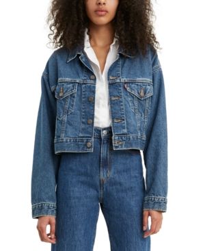 Levi's Women's Cotton Denim Cropped Trucker Jacket | Macys (US)