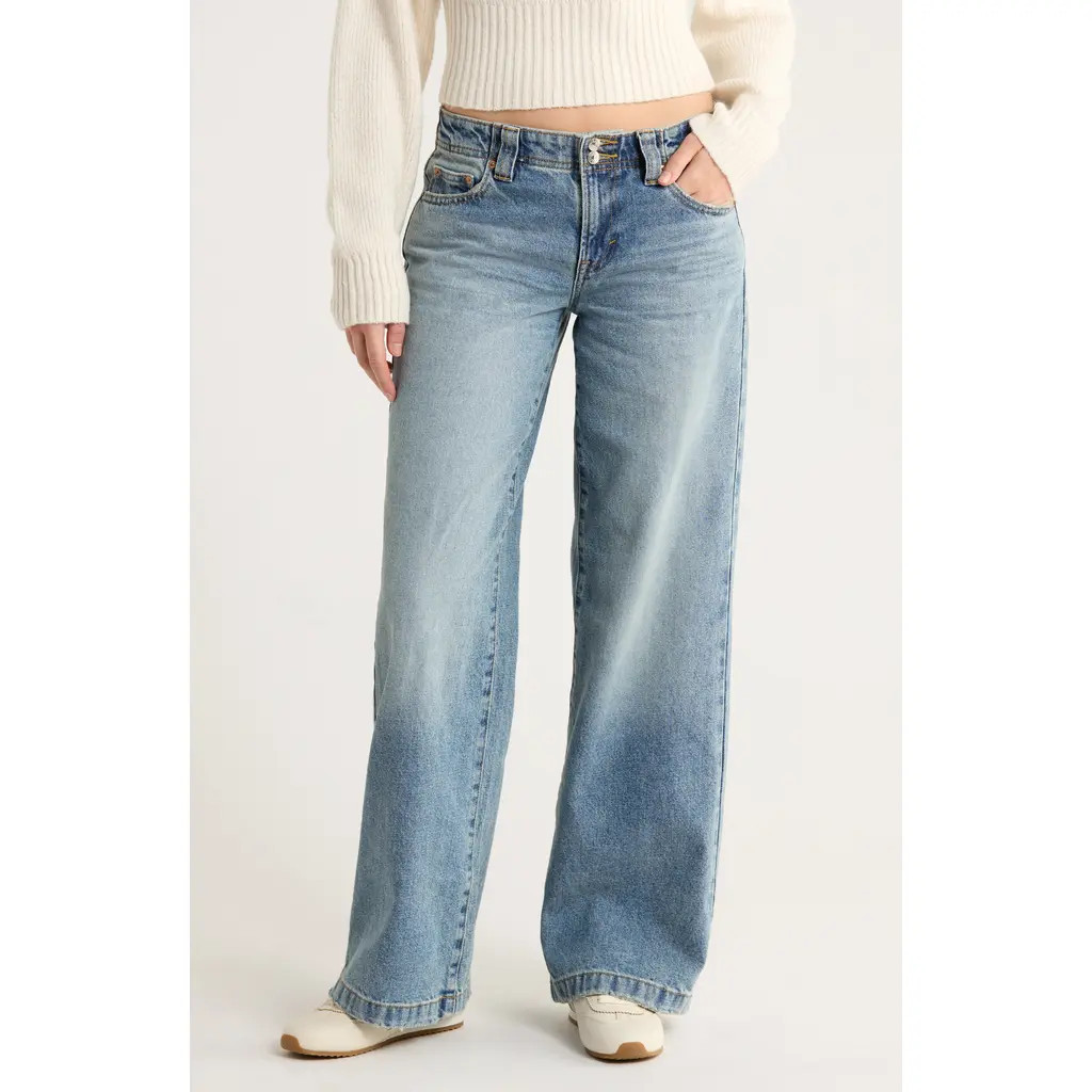 PacSun Casey Baggy Jeans in Medium Indigo at Nordstrom, Size 29 | Nordstrom