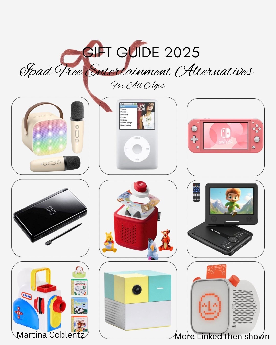 iPad Free entertainment alternatives. From games, to audio I've got you covered🫶🏽

🎄check out my gift guide at the top of my page for more gift guides 


•iPad free •audio player •gift guide •gifts  for him •for her •Christmas gift •birthday gift •nostalgia •ds •gameboy •yoto •toniebox •record player •Nex playground •dream machine •Montessori •girl gift guide •boy gift guide 

#LTKCyberWeek #LTKKids #LTKGiftGuide
