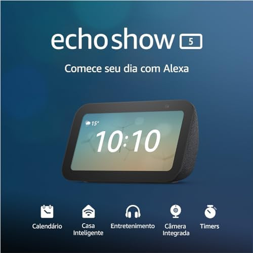 Echo Show 5 (3ª geração - 2023) | Smart display com Alexa, graves 2x mais potentes e som mais ... | Amazon (BR)