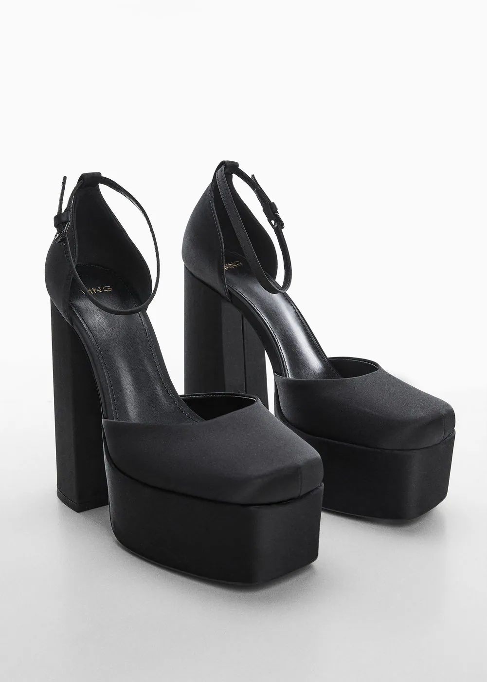 Satin platform shoe -  Women | Mango USA | MANGO (US)