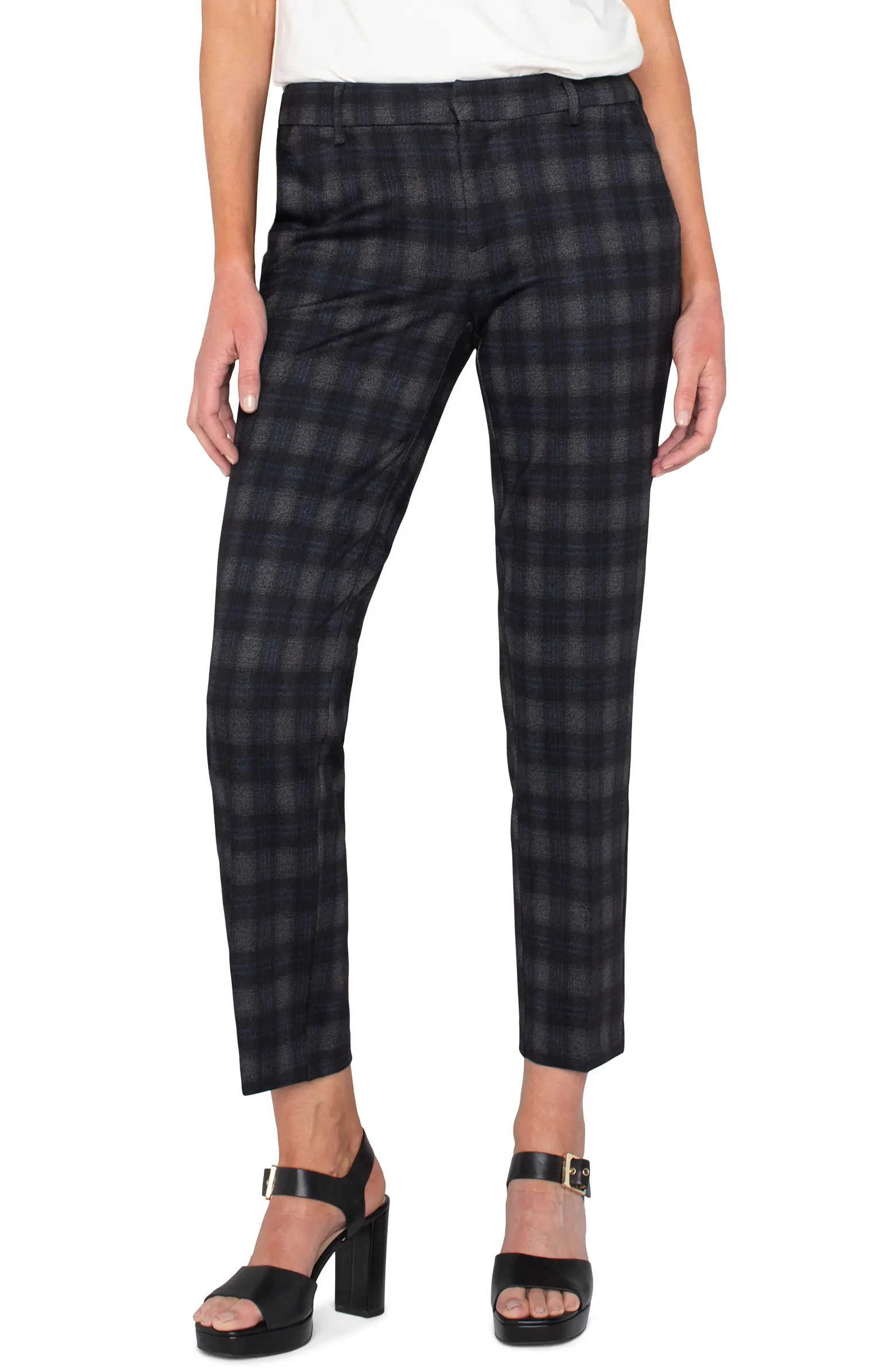Liverpool Los Angeles Kelsey Plaid Ankle Pants | Nordstrom | Nordstrom