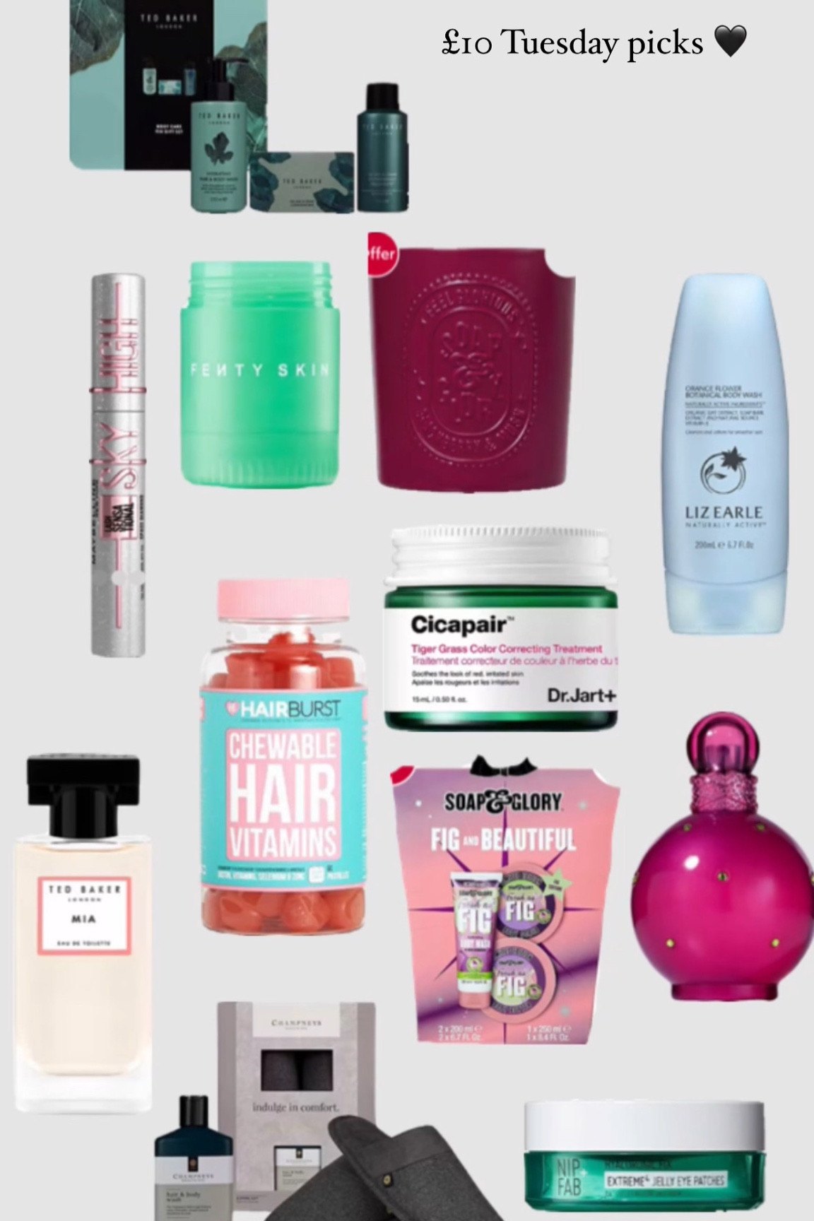 my picks for this week’s £10 Tuesday 🖤 can’t believe there’s perfume for £10!! some perfect stocking fillers and secret Santa gifts 🤍



#LTKgiftguide #LTKuk #LTKbeauty