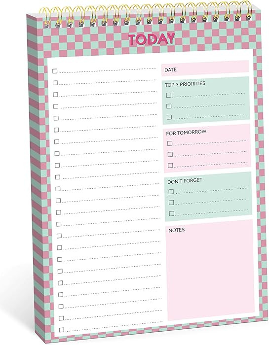 Taja To Do List Notepad - To Do List Notebook for Work with 52 Sheets, 9.8" x 6.5", Undated Daily... | Amazon (US)