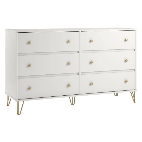 6 Drawer Finley Dresser White - Novogratz | Target