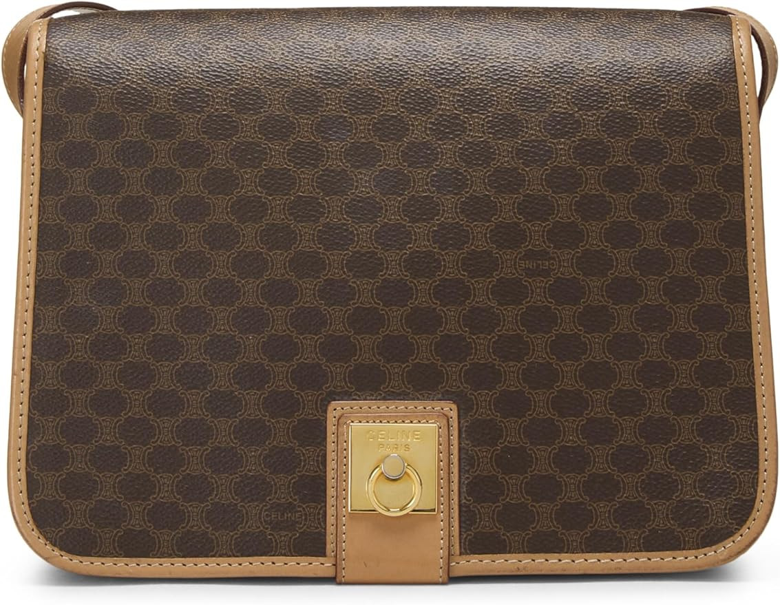 Amazon.com: Céline, Pre-loved Brown Coated Canvas Macadam Shoulder Bag, Brown : Amazon Luxury | Amazon (US)