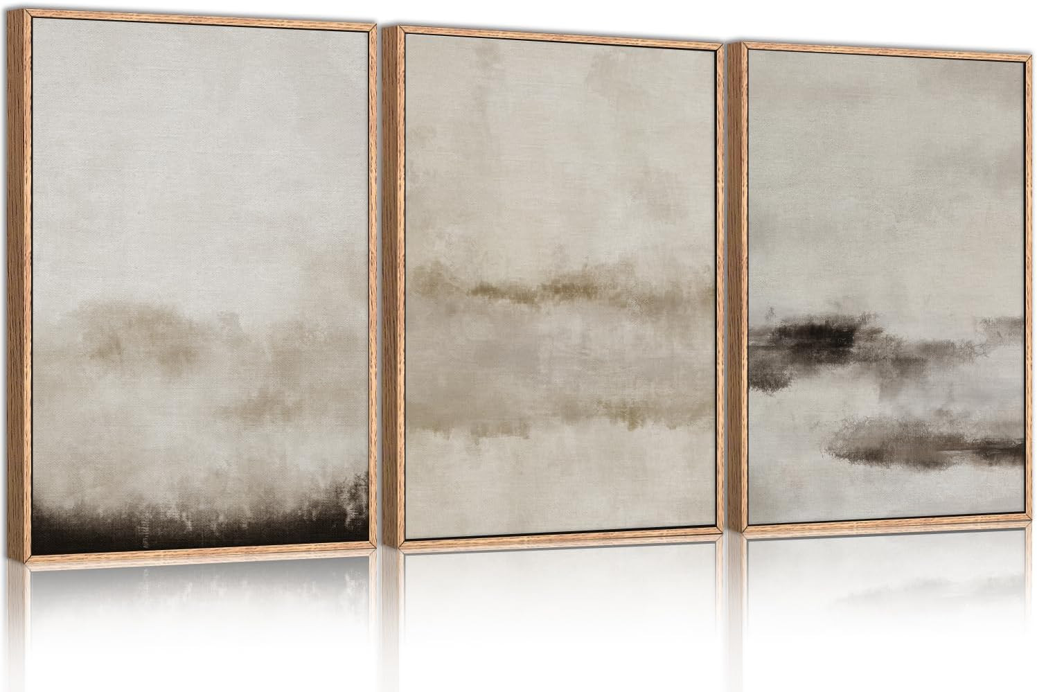HPINUB Large Minimalist Abstract Framed Canvas Wall Art Set -24"x36"x3 | Amazon (US)
