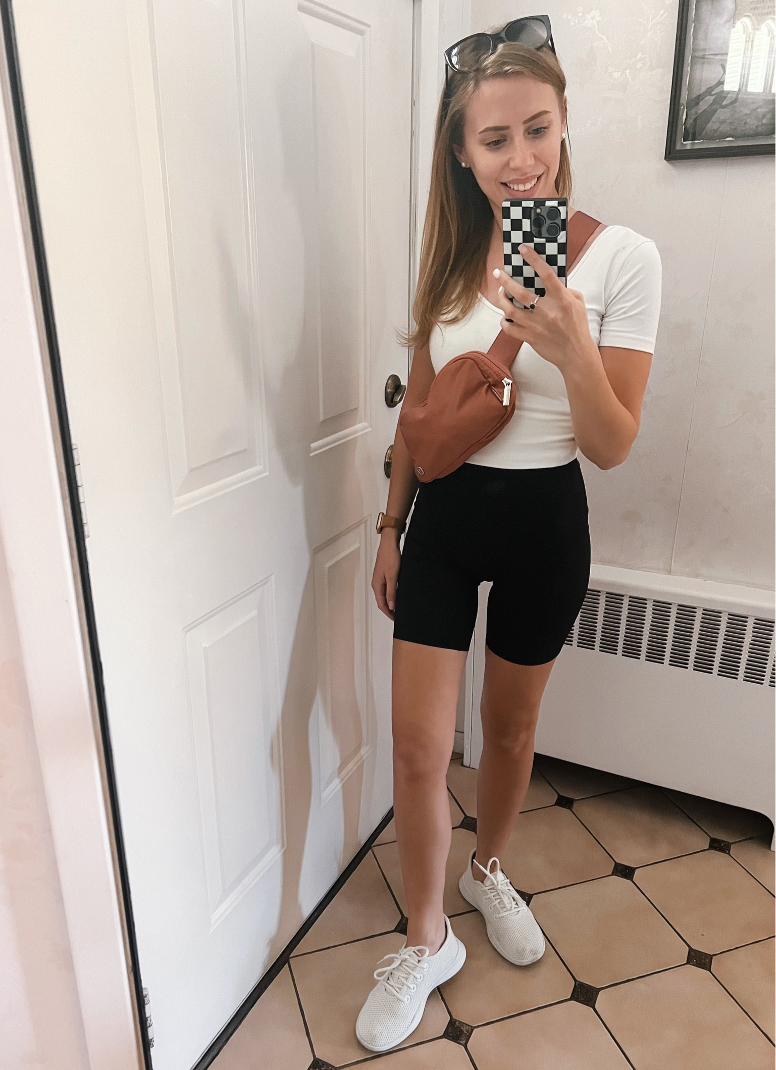 Athleisure look for warmer days 🖤

Biker shorts / Lululemon / Belt bag / Allbirds 

#LTKSeasonal #LTKshoecrush #LTKfit