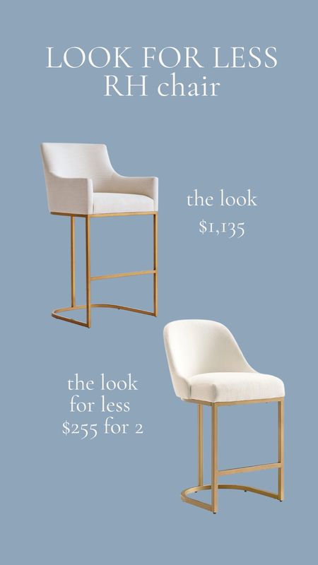 Don’t miss out on this RH Look for Less! Counter height brass and white shirt  

#LTKstyletip #LTKhome