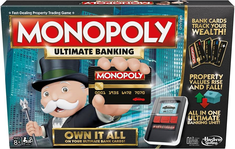Hasbro Gaming Monopoly Ultimate Banking Edition Board Game for Families and Kids Ages 8 and Up, E... | Amazon (US)