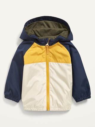 Unisex Water-Resistant Hooded Windbreaker Jacket for Baby | Old Navy (US)