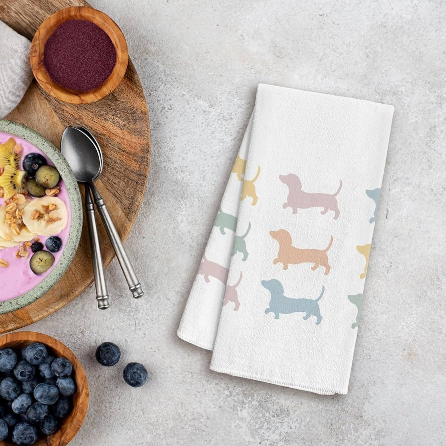 Wiener Dog Gifts Kitchen Towels - Dog Hand Towels, Wiener Dog Gifts Tea Towels, Dachshund Gifts, ... | Amazon (US)