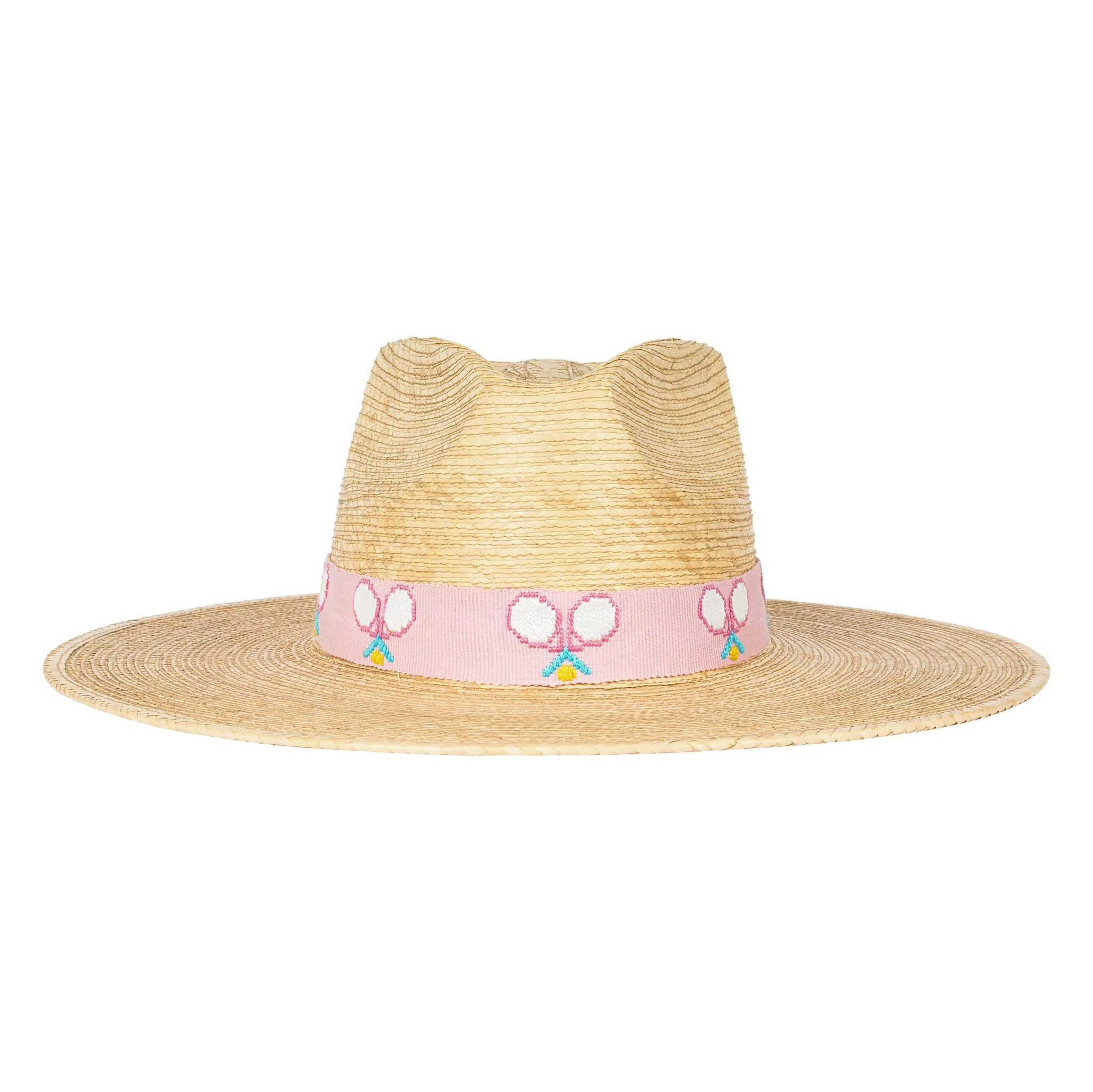 Pink Tennis Racket Palm Hat | Sunshine Tienda