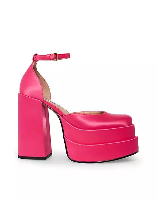 Steve Madden Charlize platform shoes in pink satin | ASOS | ASOS (Global)