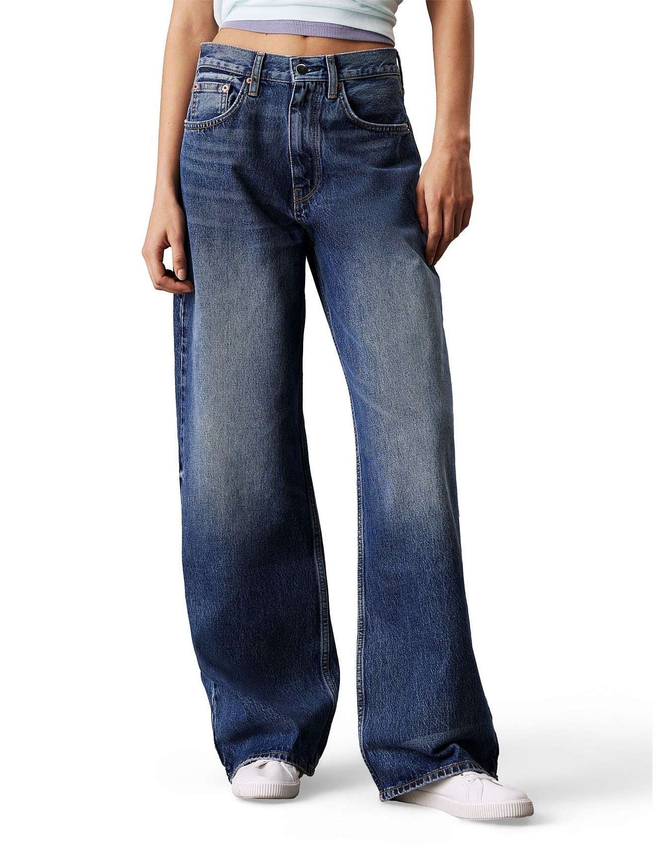 Calvin Klein the Wide Leg Tinted Jean | David Jones | David Jones (Australia & New Zealand)