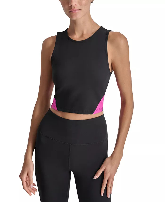 Women's Colorblocked Cropped Tank Top | Macy's