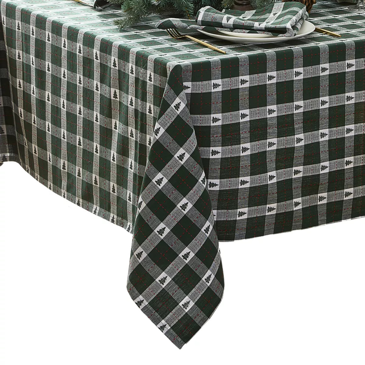 Elrene Sherwood Tree Dobby Cotton Tablecloth - Elrene Home Fashions | Target
