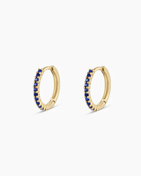 Blue Sapphire Pavé 11 mm Huggies | Gorjana