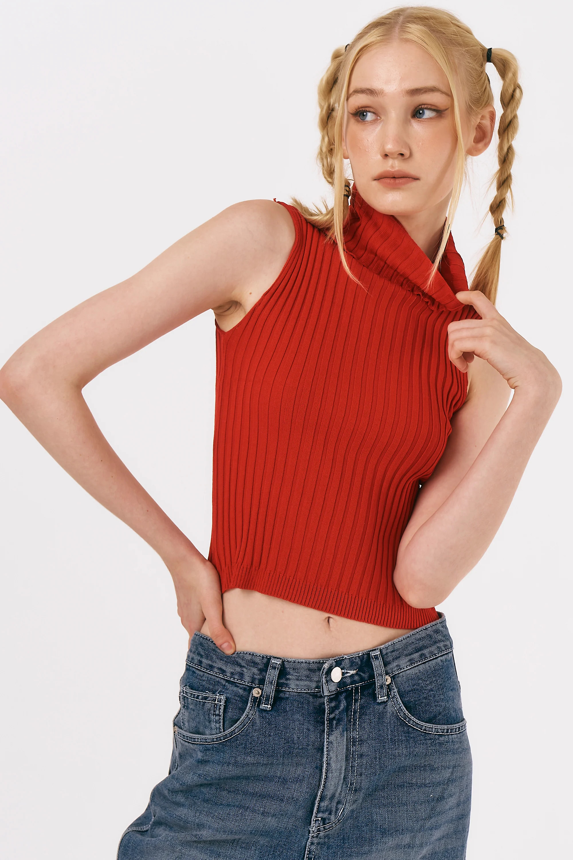Lucy Ribbed Sleeveless Top | Storets (Global)