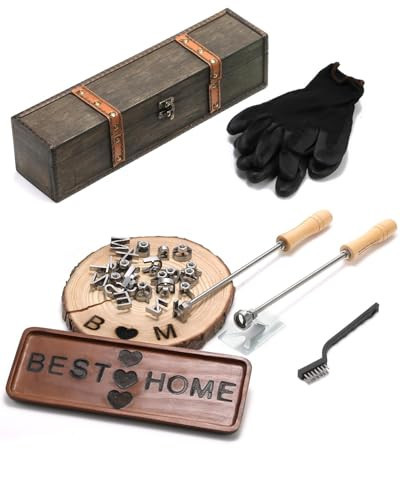 26Pcs 1" Branding Iron for Wood, Letter Branding Kit for Leather Hats BBQ | Amazon (US)