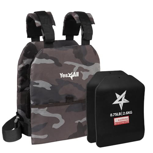 Yes4All Weighted Vest 20 lbs Durable 4 Layers Protection Adjustable Weight Vest for Men Women | Amazon (US)