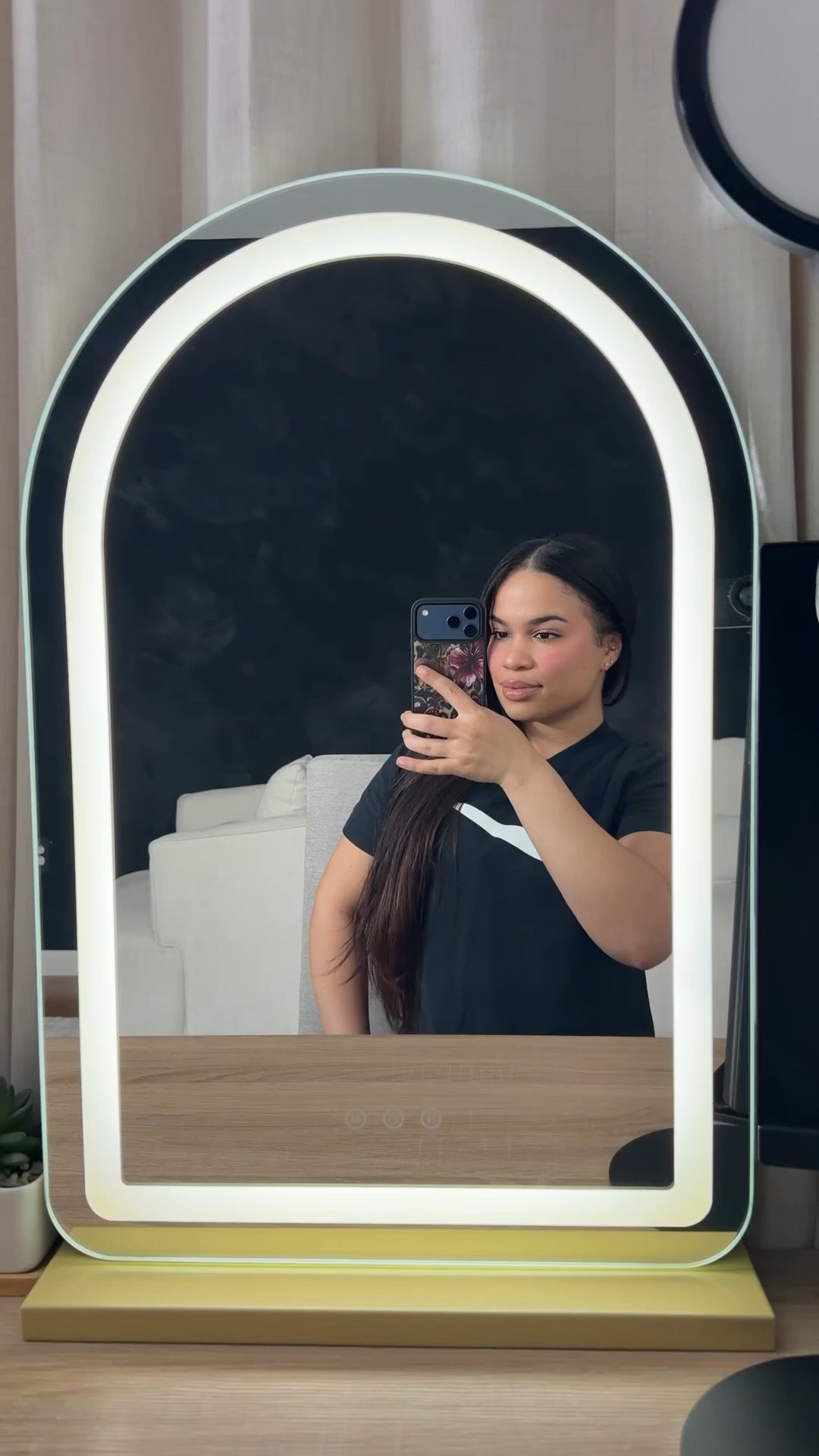 Perfect sized mirror for this desk!! Love that I can still have my monitor, laptop, and more without it taking over my entire desk. Comes in different colors and sizes too 😍

#LTKHome #LTKselfcare #LTKgrwm