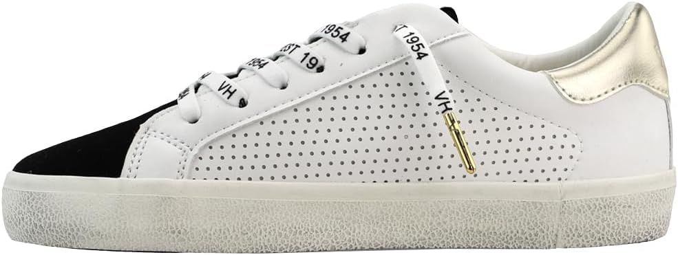 VINTAGE HAVANA Womens Gadol Perforated Lace Up Sneakers Shoes Casual - Black, Gold, White | Amazon (US)