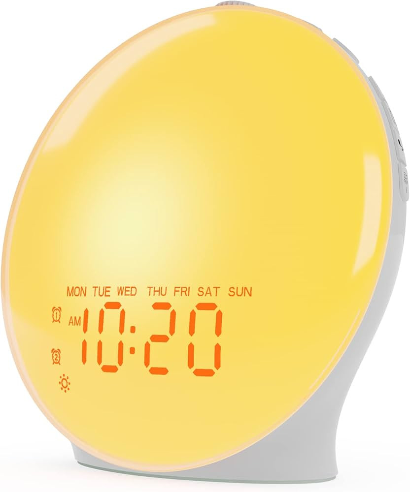 Wake Up Light Sunrise Alarm Clock for Kids, Heavy Sleepers, Bedroom, with Sunrise Simulation, Fal... | Amazon (US)