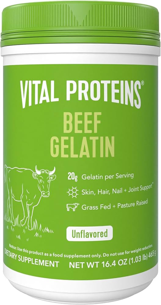 Vital Proteins Beef Gelatin Powder - Grass-Fed 16.4 oz | Amazon (US)