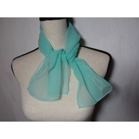 Vintage Nasharr Freres Womens Long Rectangular Blue Sheer Polyester Chiffon Hair or Neck Scarf | Etsy (US)