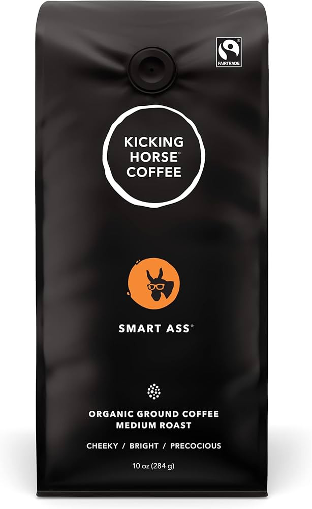 Kicking Horse Coffee, Smart Ass, Medium Roast, Ground,Certified Organic, Fairtrade, Kosher Coffee... | Amazon (US)