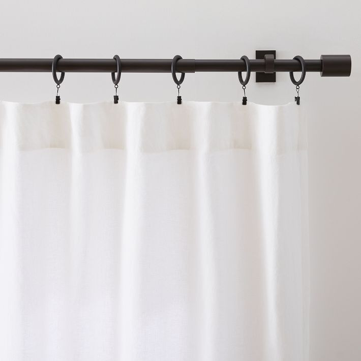 European Flax Linen Curtain - White | West Elm (US)