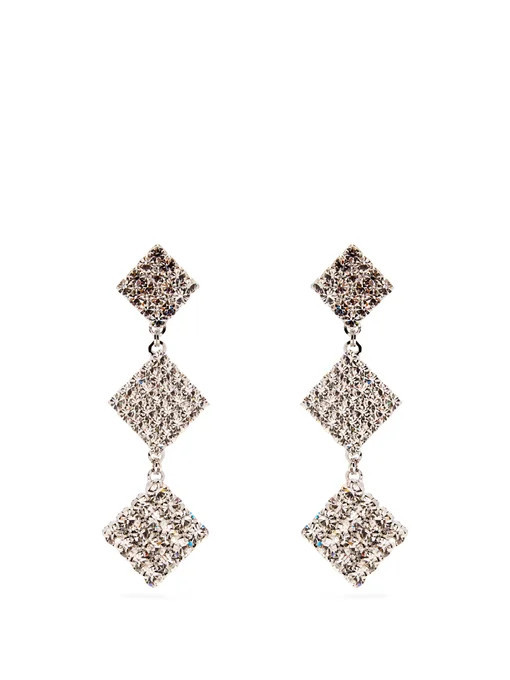 Crystal-embellished drop earrings | Alessandra Rich | Matches (UK)