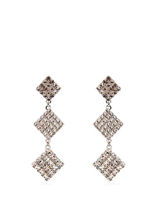 Crystal-embellished drop earrings | Alessandra Rich | Matches (UK)