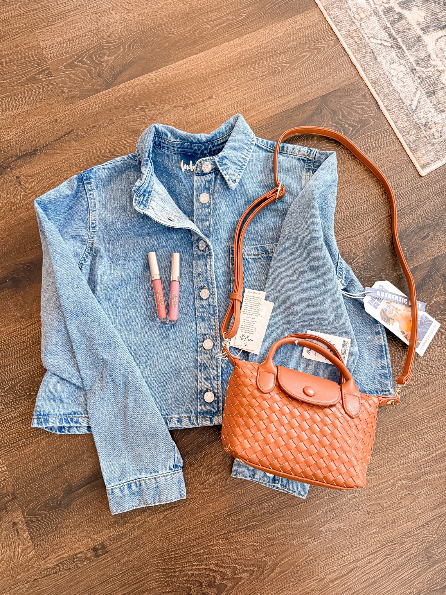 Everything is from Marshall’s / tjmaxx 

I’ve linked similar styles 

Denim top, mini brown crossbody bag, lipgloss 

#LTKValentine #LTKBeauty