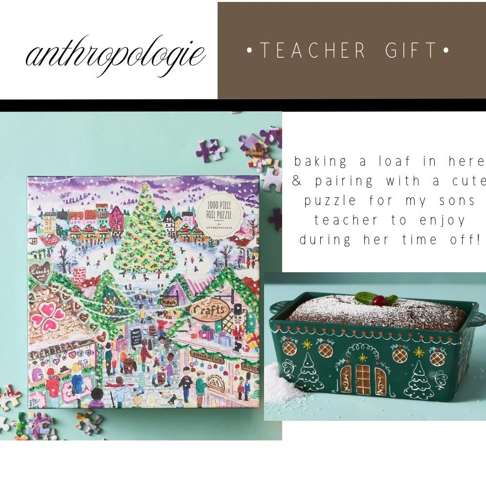 Teacher gift idea! I grabbed this loaf pan and plan to bake her a season loaf for her to enjoy on her first morning of break. I paired with this adorable puzzle to finish the gift off and elevate her holiday break!

#LTKGiftGuide #LTKCyberWeek #LTKHoliday